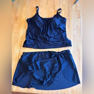 Time and Tru Black 2 piece plus size swimsuit